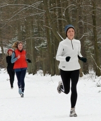 -finisz biegu zimowego na 10 km-